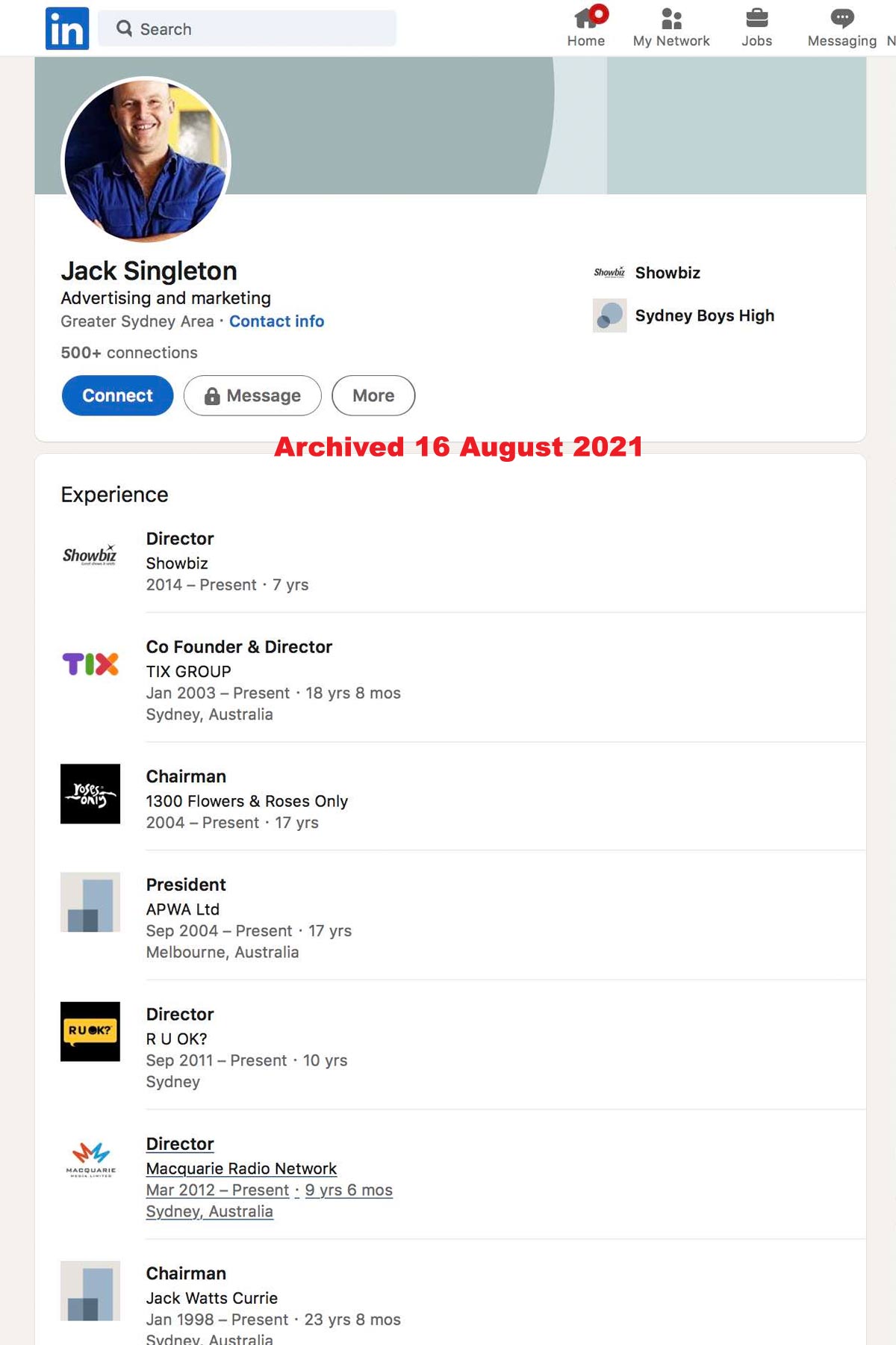 JACK SINGLETON PROFILE